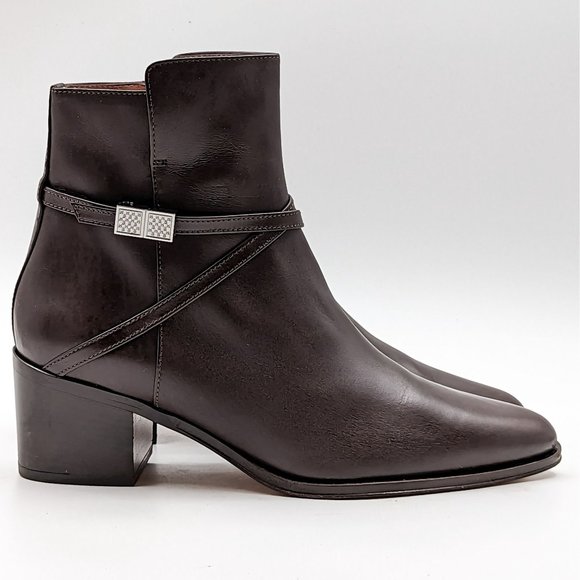 Hugo by Hugo Boss Women Silver Hardware Leather dressy Boots Size 9.5US EUR40 - Picture 7 of 12